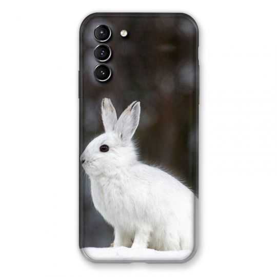 Coque Pour Samsung Galaxy S21 Plus Lapin Blanc