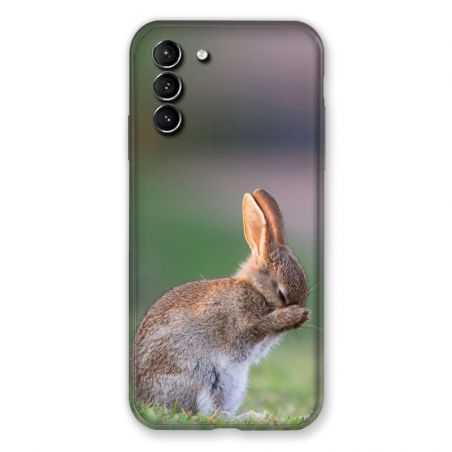 Coque Pour Samsung Galaxy S21 Plus Lapin Marron