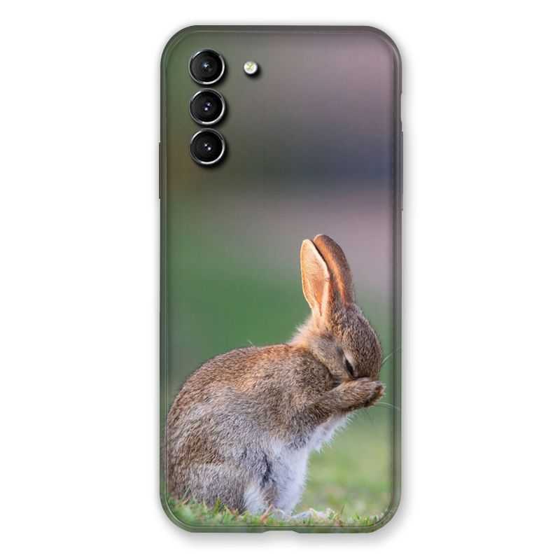 Coque Pour Samsung Galaxy S21 Plus Lapin Marron