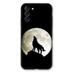 Coque Pour Samsung Galaxy S21 Plus Loup Noir