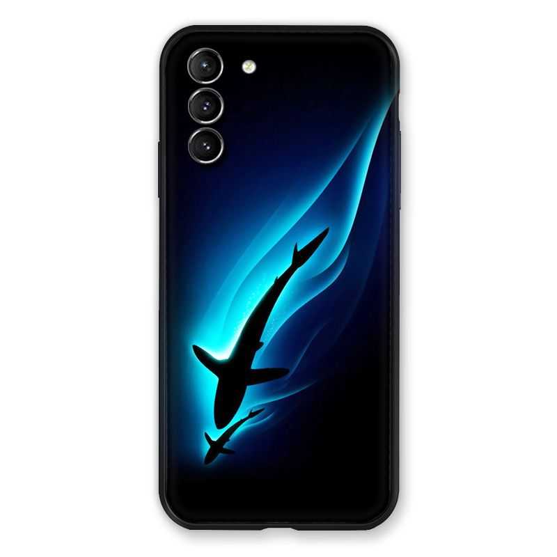 Coque Pour Samsung Galaxy S21 Plus Requin Noir