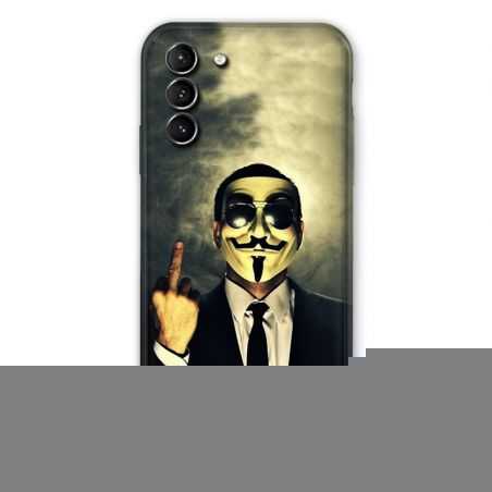Coque Pour Samsung Galaxy S21 Plus Anonymous Doigt