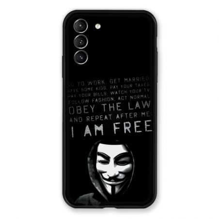 Coque Pour Samsung Galaxy S21 Plus Anonymous I am free