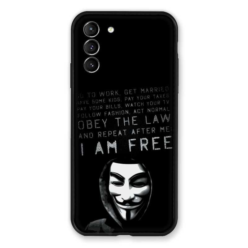 Coque Pour Samsung Galaxy S21 Plus Anonymous I am free