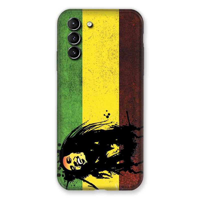 Coque Pour Samsung Galaxy S21 Plus Bob Marley Drapeau