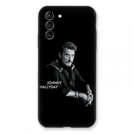Coque Pour Samsung Galaxy S21 Plus Johnny Hallyday Noir
