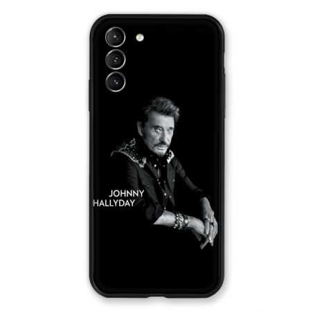 Coque Pour Samsung Galaxy S21 Plus Johnny Hallyday Noir