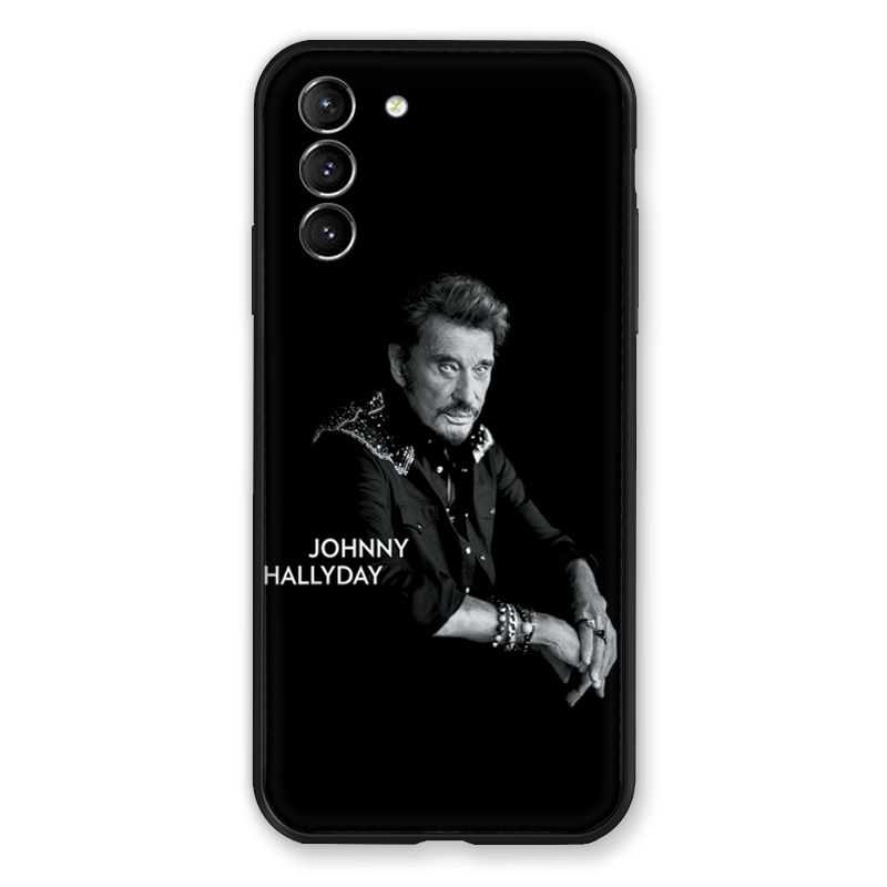 Coque Pour Samsung Galaxy S21 Plus Johnny Hallyday Noir
