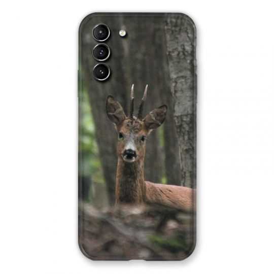 Coque Pour Samsung Galaxy S21 Plus Chasse Chevreuil Bois