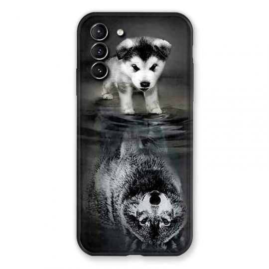 Coque Pour Samsung Galaxy S21 Plus Chien Reflet