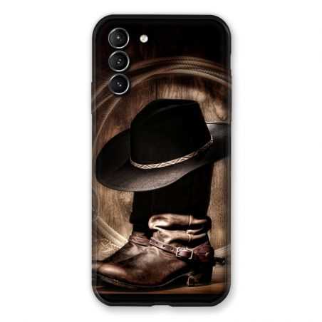 Coque Pour Samsung Galaxy S21 Plus Cow Boy Chapeau