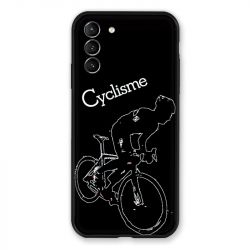 Coque Pour Samsung Galaxy S21 Plus Cyclisme Ombre Blanche