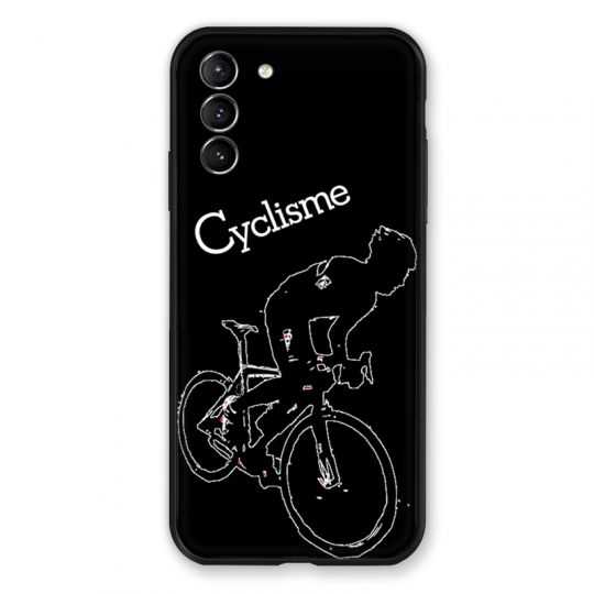 Coque Pour Samsung Galaxy S21 Plus Cyclisme Ombre Blanche