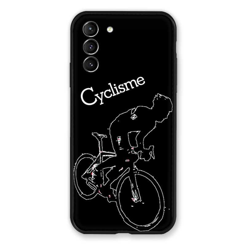 Coque Pour Samsung Galaxy S21 Plus Cyclisme Ombre Blanche
