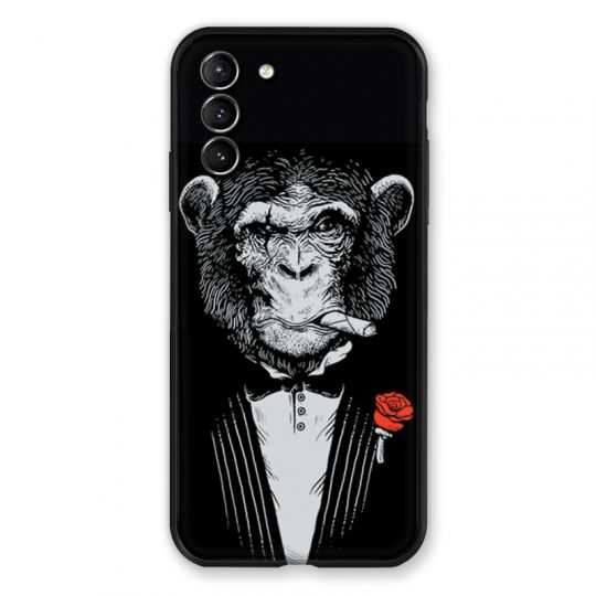 Coque Pour Samsung Galaxy S21 Plus Decale Singe Mafia