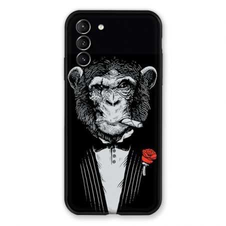 Coque Pour Samsung Galaxy S21 Plus Decale Singe Mafia