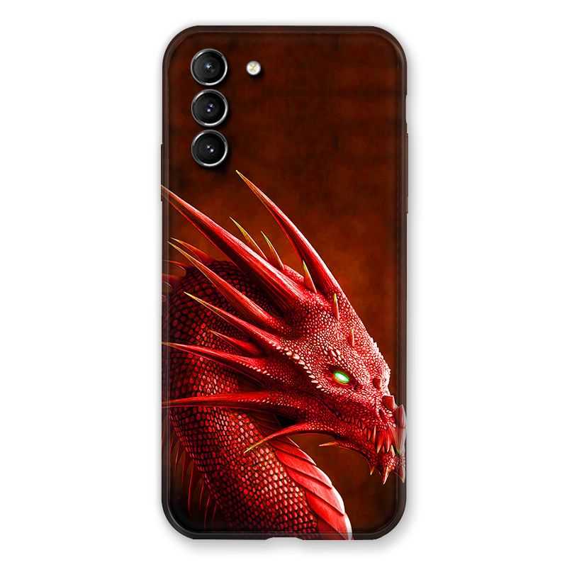 Coque Pour Samsung Galaxy S21 Plus Dragon Rouge