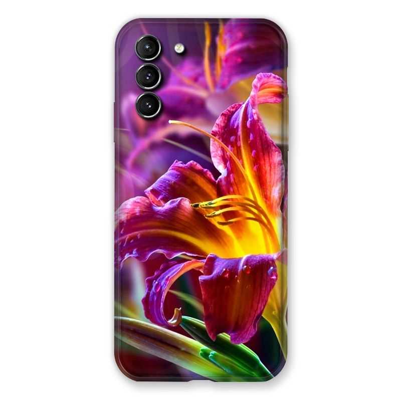 Coque Pour Samsung Galaxy S21 Plus Fleur Lys Color