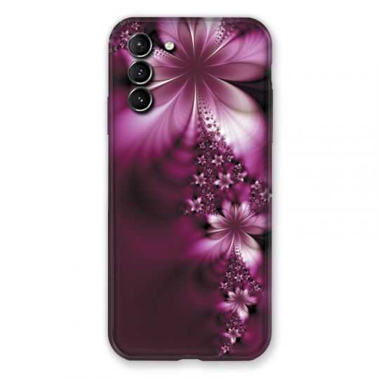 Coque Pour Samsung Galaxy S21 Plus Fleur Violette Montante