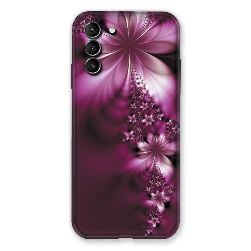 Coque Pour Samsung Galaxy S21 Plus Fleur Violette Montante