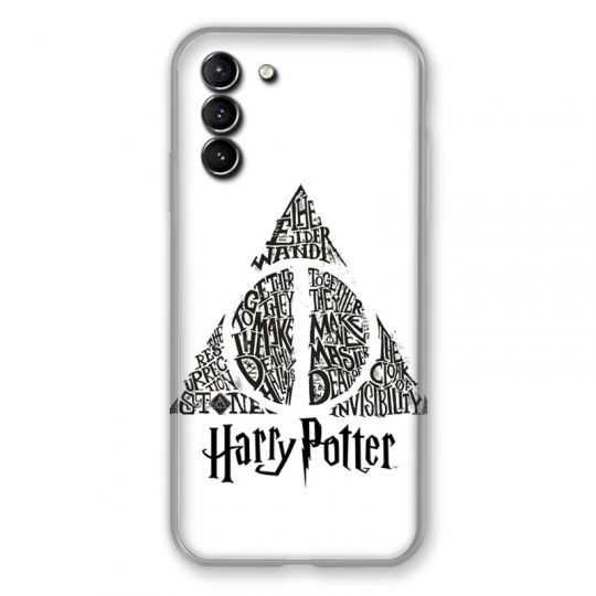 Coque Pour Samsung Galaxy S21 Plus WB License Harry Potter Triangle Blanc