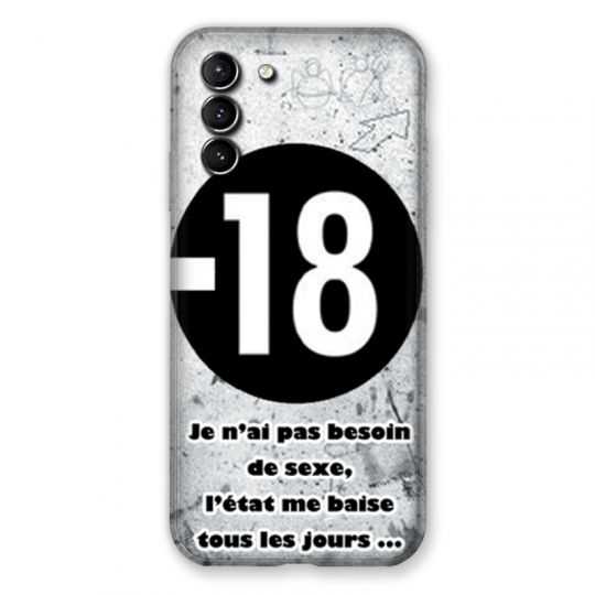 Coque Pour Samsung Galaxy S21 Plus Humour 18 Ans