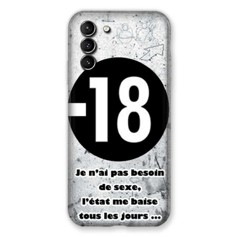 Coque Pour Samsung Galaxy S21 Plus Humour 18 Ans