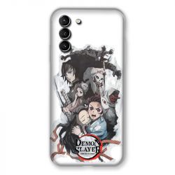 Coque Pour Samsung Galaxy S21 Plus Manga Demon Slayer Blanc