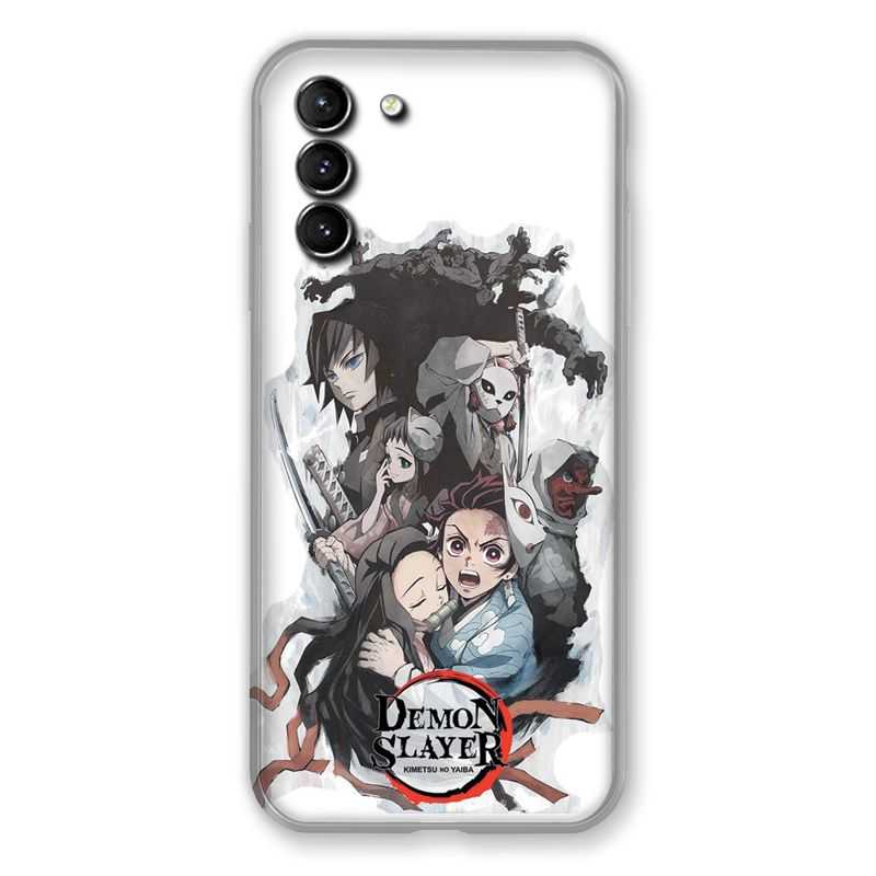 Coque Pour Samsung Galaxy S21 Plus Manga Demon Slayer Blanc