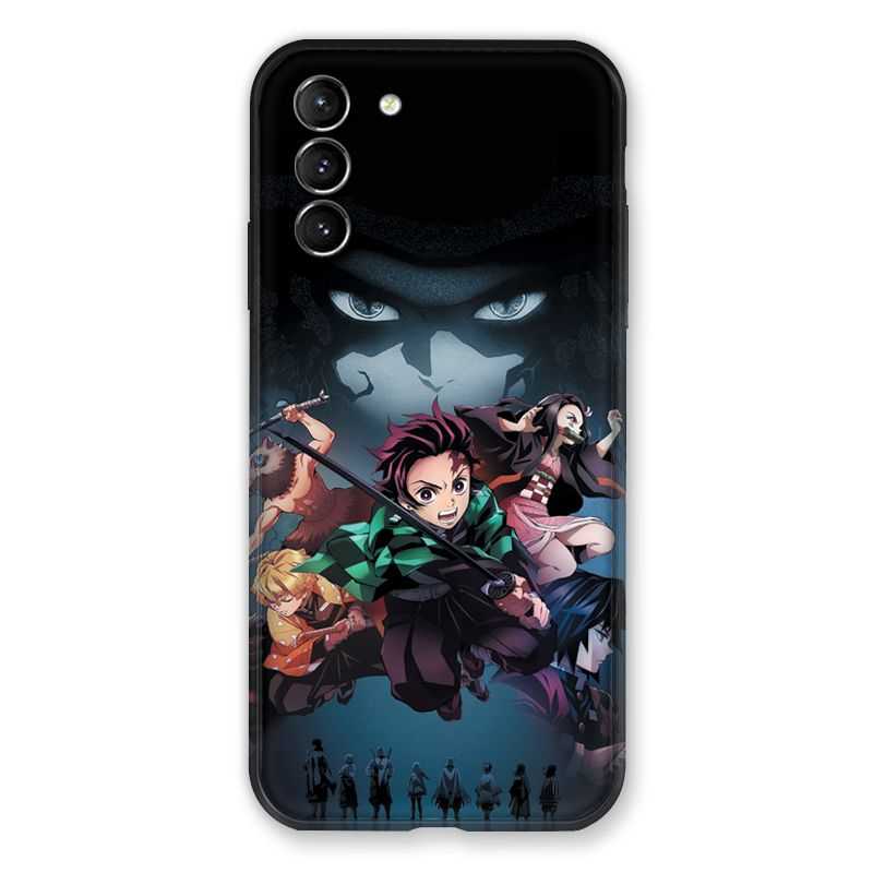 Coque Pour Samsung Galaxy S21 Plus Manga Demon Slayer Noir