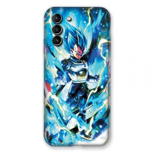 Coque Pour Samsung Galaxy S21 Plus Manga Dragon Ball Vegeta Bleu