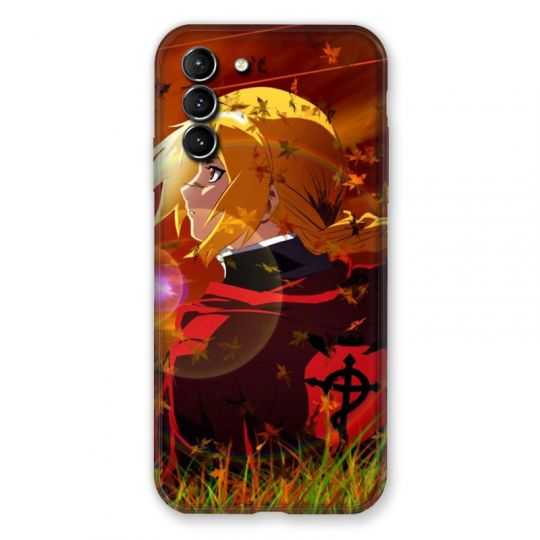 Coque Pour Samsung Galaxy S21 Plus Manga Fullmetal Alchemist Rouge
