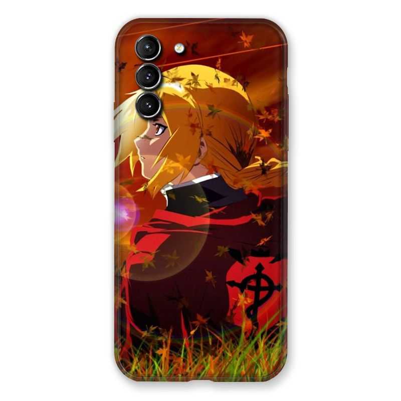 Coque Pour Samsung Galaxy S21 Plus Manga Fullmetal Alchemist Rouge