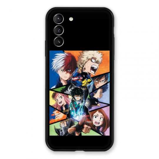 Coque Pour Samsung Galaxy S21 Plus Manga My Hero Academia Noir
