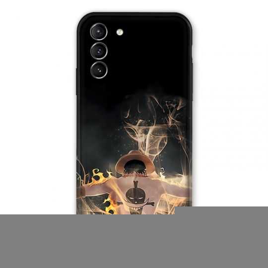 Coque Pour Samsung Galaxy S21 Plus Manga One Piece Ace Noir