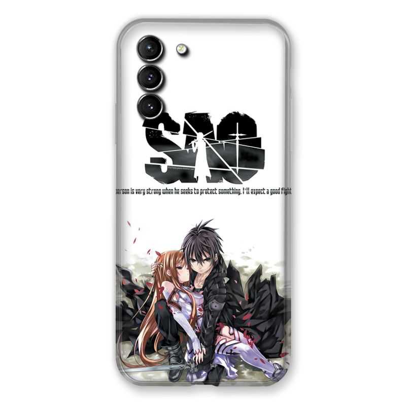 Coque Pour Samsung Galaxy S21 Plus Manga SAO sword Art Online Blanc
