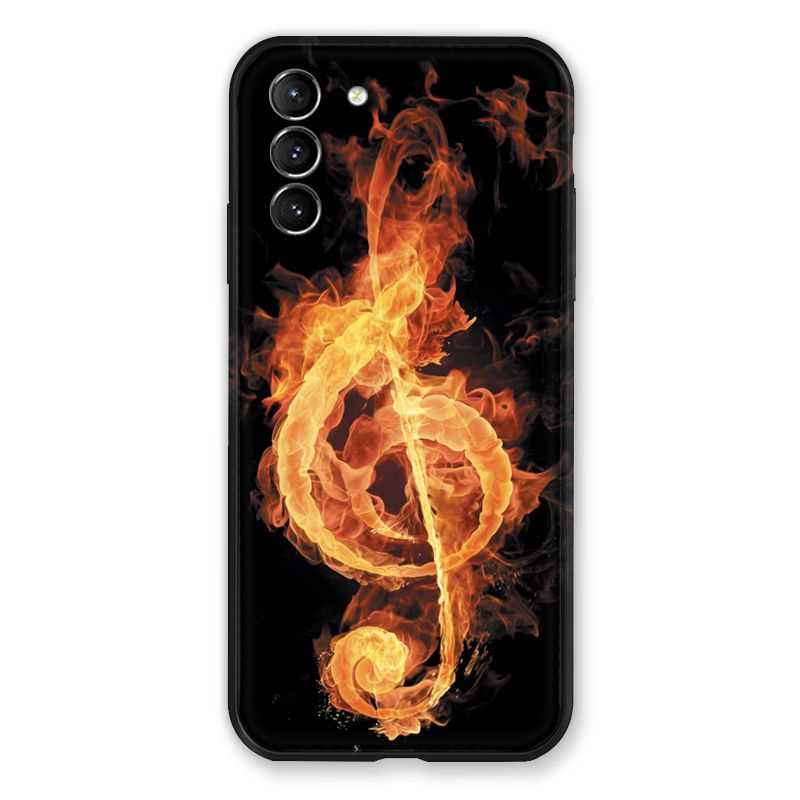 Coque Pour Samsung Galaxy S21 Plus Musique Clé Sol Feu N