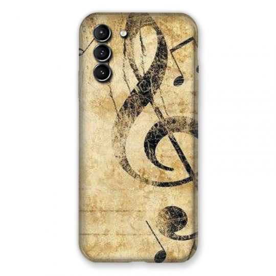 Coque Pour Samsung Galaxy S21 Plus Musique Clé Sol Vintage