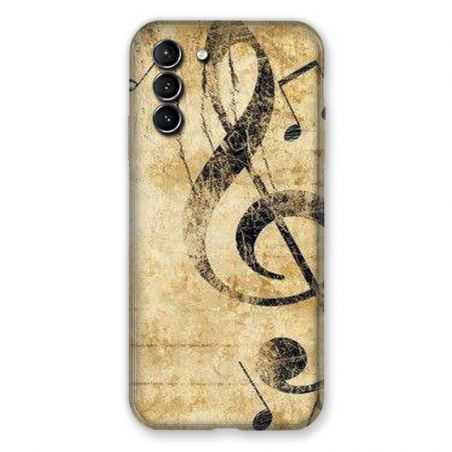 Coque Pour Samsung Galaxy S21 Plus Musique Clé Sol Vintage