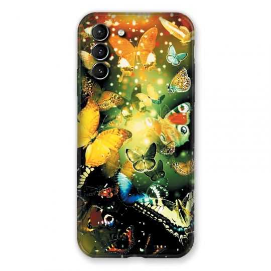 Coque Pour Samsung Galaxy S21 Plus Papillon Jaune