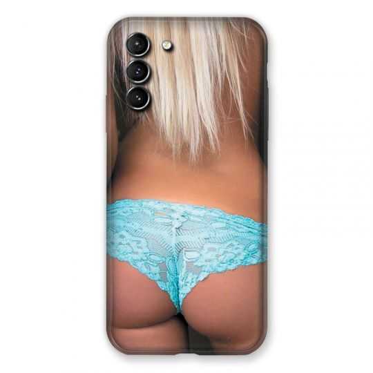 Coque Pour Samsung Galaxy S21 Plus Sexy Tanga Bleu