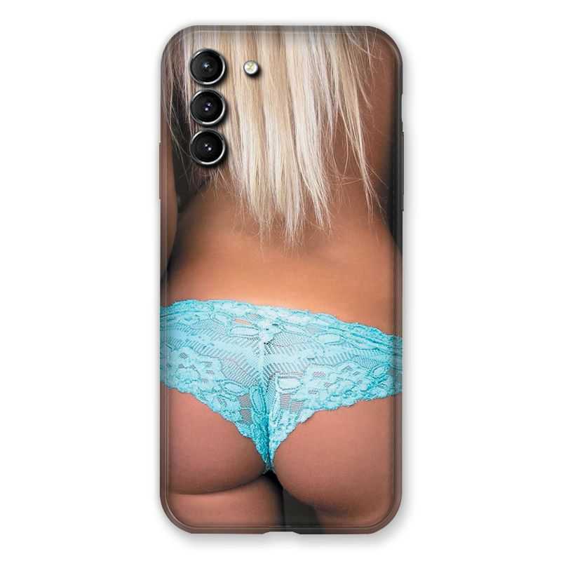 Coque Pour Samsung Galaxy S21 Plus Sexy Tanga Bleu