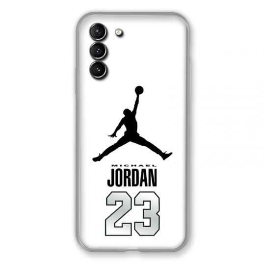 Coque Pour Samsung Galaxy S21 Plus Jordan 23 Blanc
