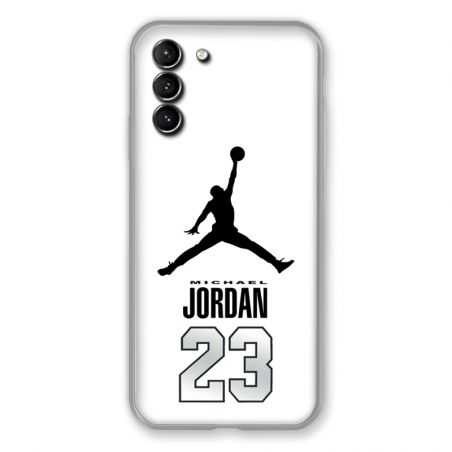 Coque Pour Samsung Galaxy S21 Plus Jordan 23 Blanc