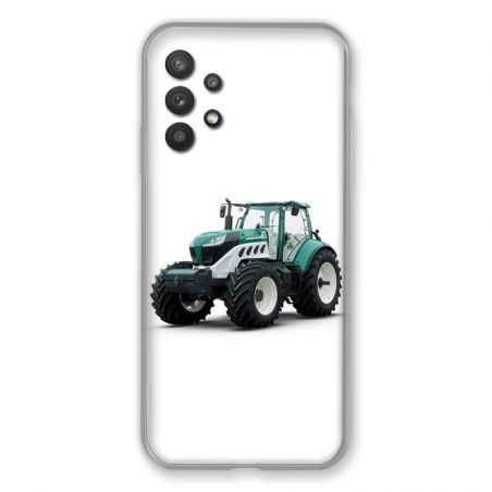 Coque Pour Samsung Galaxy A32 Agriculture Tracteur Blanc
