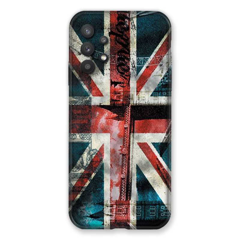 Coque Pour Samsung Galaxy A32 Angleterre UK Jean's