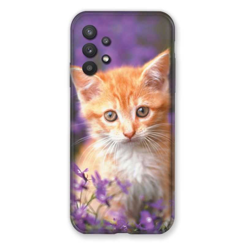 Coque Pour Samsung Galaxy A32 Chat Violet