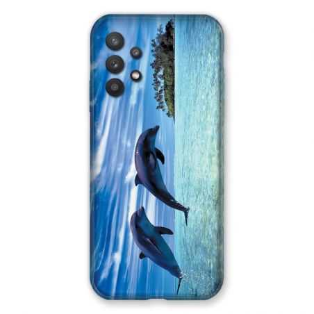 Coque Pour Samsung Galaxy A32 Dauphin Ile