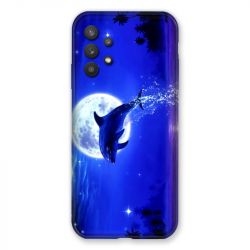 Coque Pour Samsung Galaxy A32 Dauphin Lune