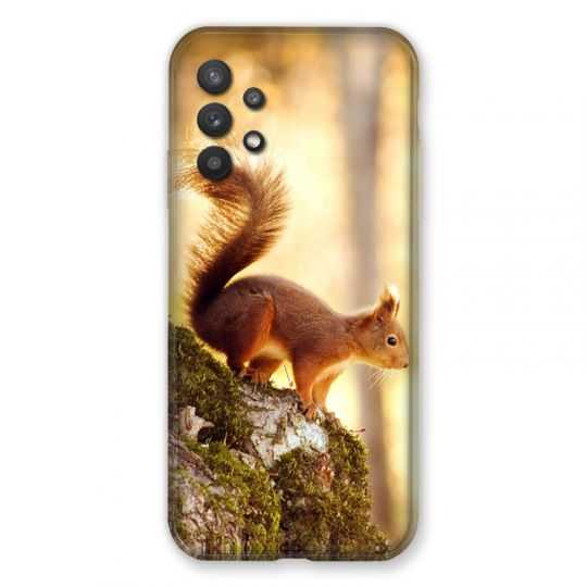 Coque Pour Samsung Galaxy A32 Ecureuil Bois